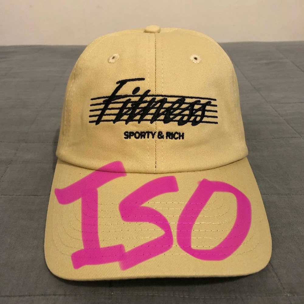 ISO In Search Of!! Sporty & Rich 80s Fitness Hat in Cream Puff